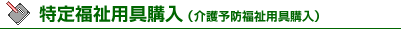 特定福祉用具購入(介護予防福祉用具購入)